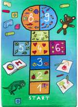 [Detský kusový koberec ŠKÔLKA - modrý]