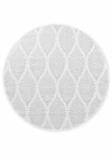 [Kruhový kusový koberec Northrugs Duet 106246 White Grey]