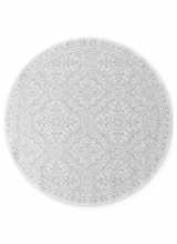 [Kruhový kusový koberec Northrugs Duet 106251 White Grey]