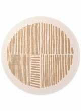 [Kruhový kusový koberec Ted Baker Haringey 106391 Jute White]