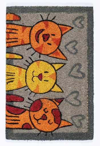 Kokosová rohož - 3 mačky