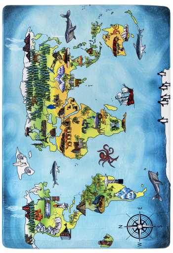 Detský kusový koberec MAPA SVETA