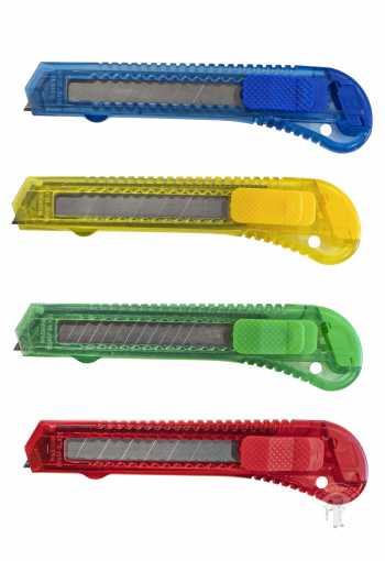 Odlamovací nôž 18 mm transparentný