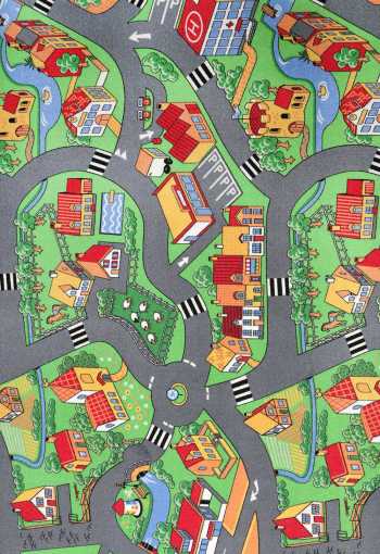 Detský metrážny koberec Little Village 90 - Zvyšok 134x400 cm