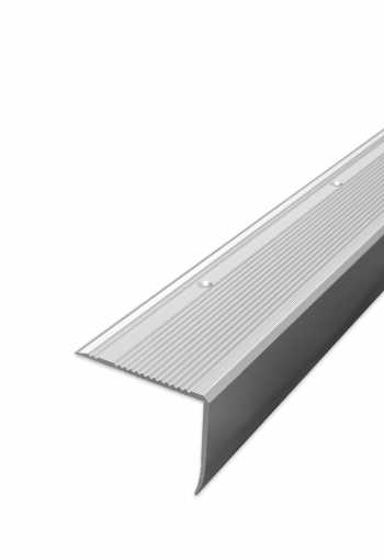 Schodová hrana vŕtaná - Strieborná 70x55 mm