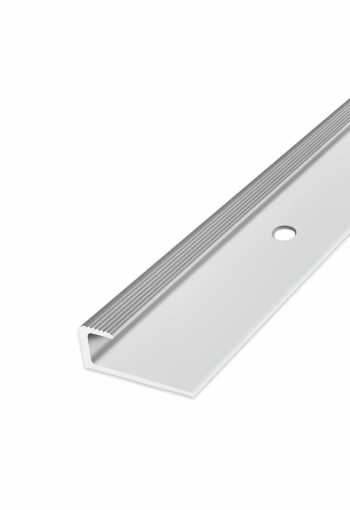Ukončovací profil vŕtaný - Strieborný 30x10 mm