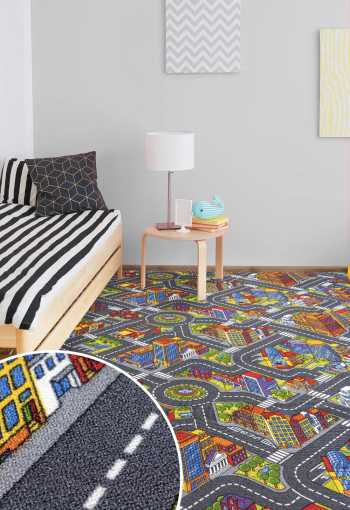 Detský metrážny koberec BIG CITY 97