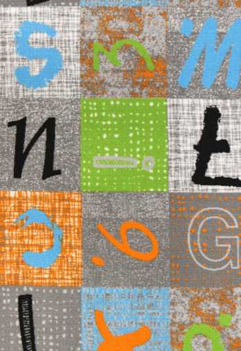 Detský metrážny koberec Alphabet 129 - Zvyšok 78x400 cm