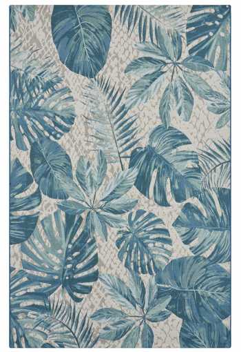 Kusový koberec Hanse Home Flair 105618 Tropical Leaves Turqoise