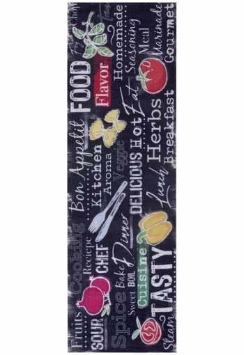 Kuchynská predložka Hanse Home Cook&Clean 105730 Black Multicolored