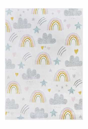 Detský kusový koberec Hanse Home Adventures 105956 Rainbow Clouds Cream