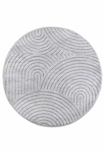 Kruhový kusový koberec Elle Decoration New York 106205 Light Grey
