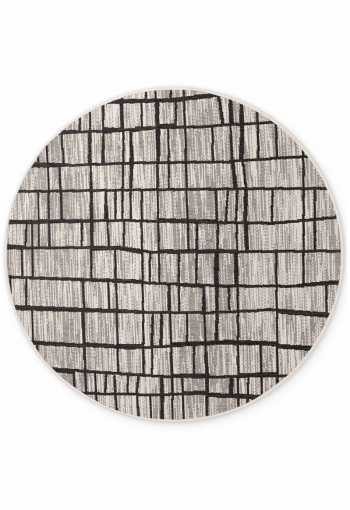 Kruhový kusový koberec Ted Baker Haringey 106387 Black White