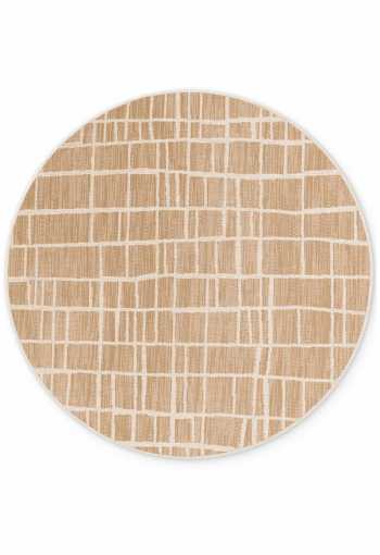 Kruhový kusový koberec Ted Baker Haringey 106388 Jute White