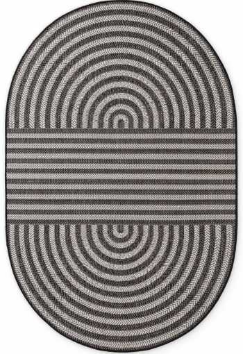 Kusový koberec Ted Baker Haringey 106392 Black White - ovál