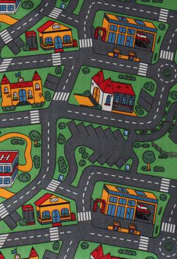 Detský metrážny koberec City Life 158 / TOWER