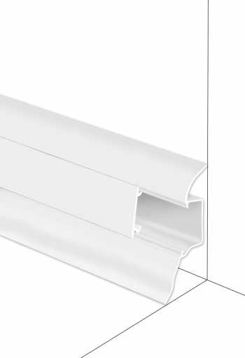 Podlahová lišta Döllken W117 - Biela - dĺžka 250 cm