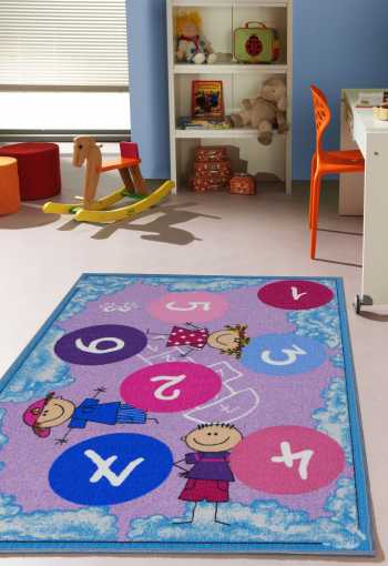 Detský kusový koberec Twister 932 Modrý