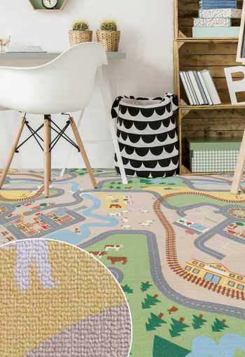 Detský metrážny koberec ROADTRIP