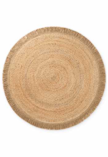 Kruhový kusový koberec Hanse Home Jute Braided 106332 Natural Gold