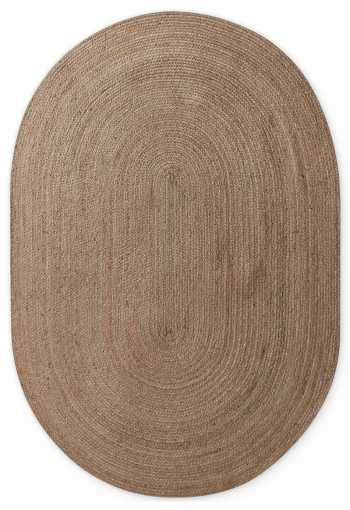 Kusový koberec Hanse Home Jute Braided 106006 Natural Grey Brown - ovál