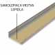 Schodová hrana samolepiaca - Orech Clarus 24,5x10 mm