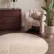 Kruhový kusový koberec Hanse Home Calmio 106220 Natural White