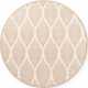 Kruhový kusový koberec Northrugs Duet 106247 Jute White