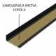 Schodová hrana samolepiaca - Čierna Matná 24,5x10 mm
