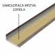 Schodová hrana samolepiaca - Orech Grando 24,5x10 mm