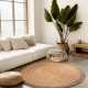 Kruhový kusový koberec Hanse Home Jute Braided 106332 Natural Gold