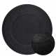 Kruhový kusový koberec Hanse Home Jute Braided 106322 Black 