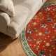 Kruhový kusový koberec Villeroy & Boch Toy`s Delight Nostalgic Noel 106499 Red Green