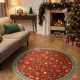 Kruhový kusový koberec Villeroy & Boch Toy`s Delight Nostalgic Noel 106499 Red Green