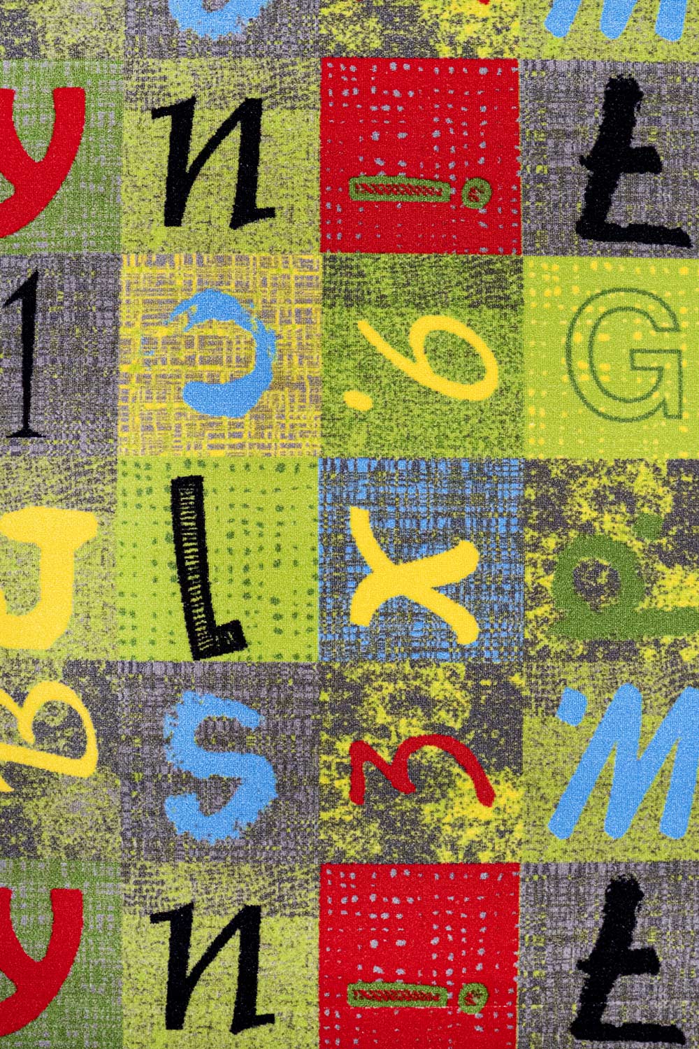 Detský metrážny koberec Alphabet 212 - Zvyšok 85x400 cm