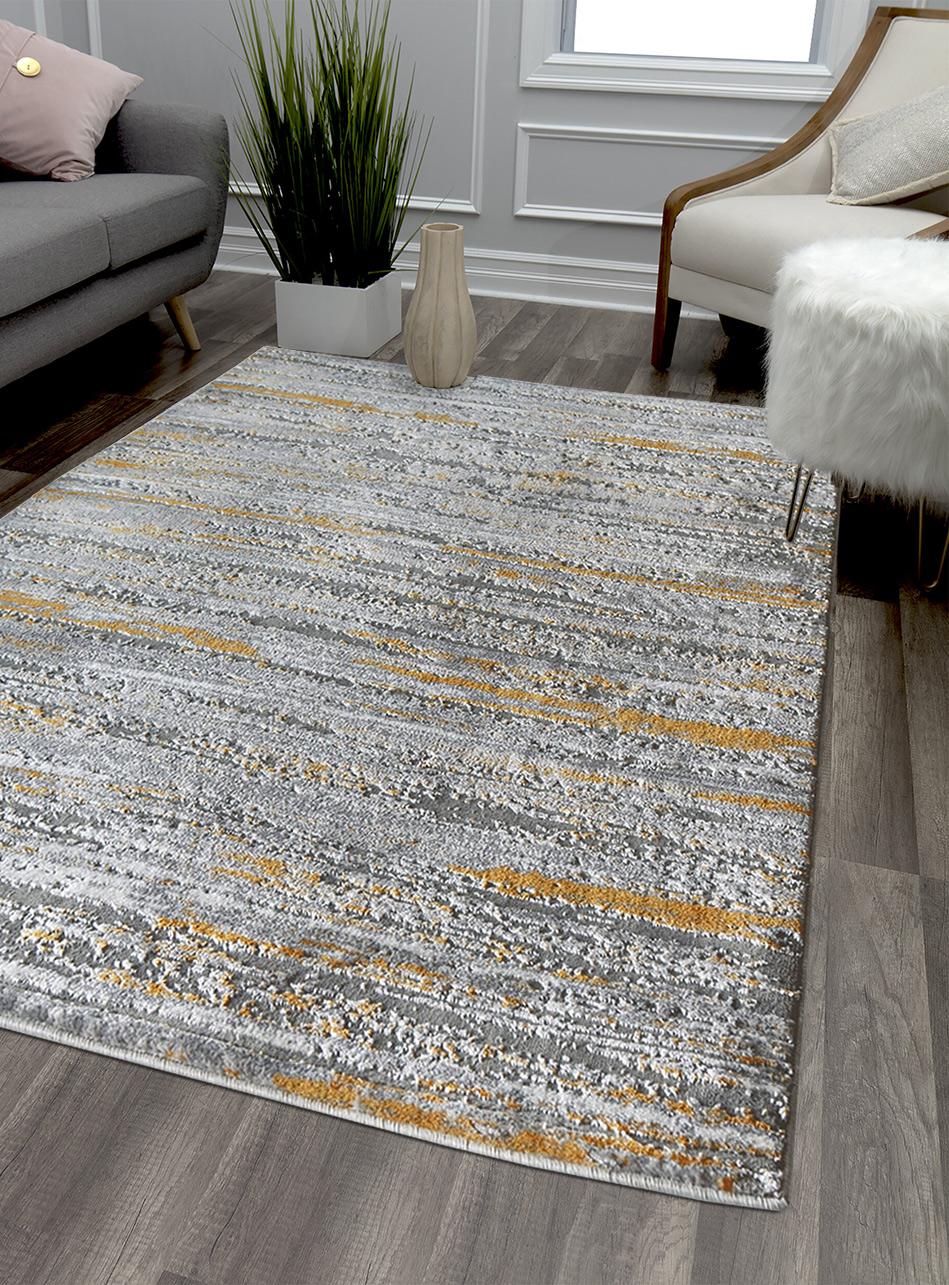 Kusový koberec Zara 8488 Yellow Grey 60x100 cm