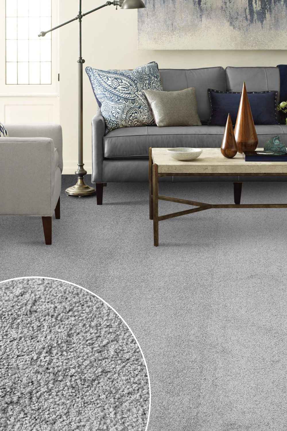 Metrážny koberec PONZA 34183 sivý 400 cm