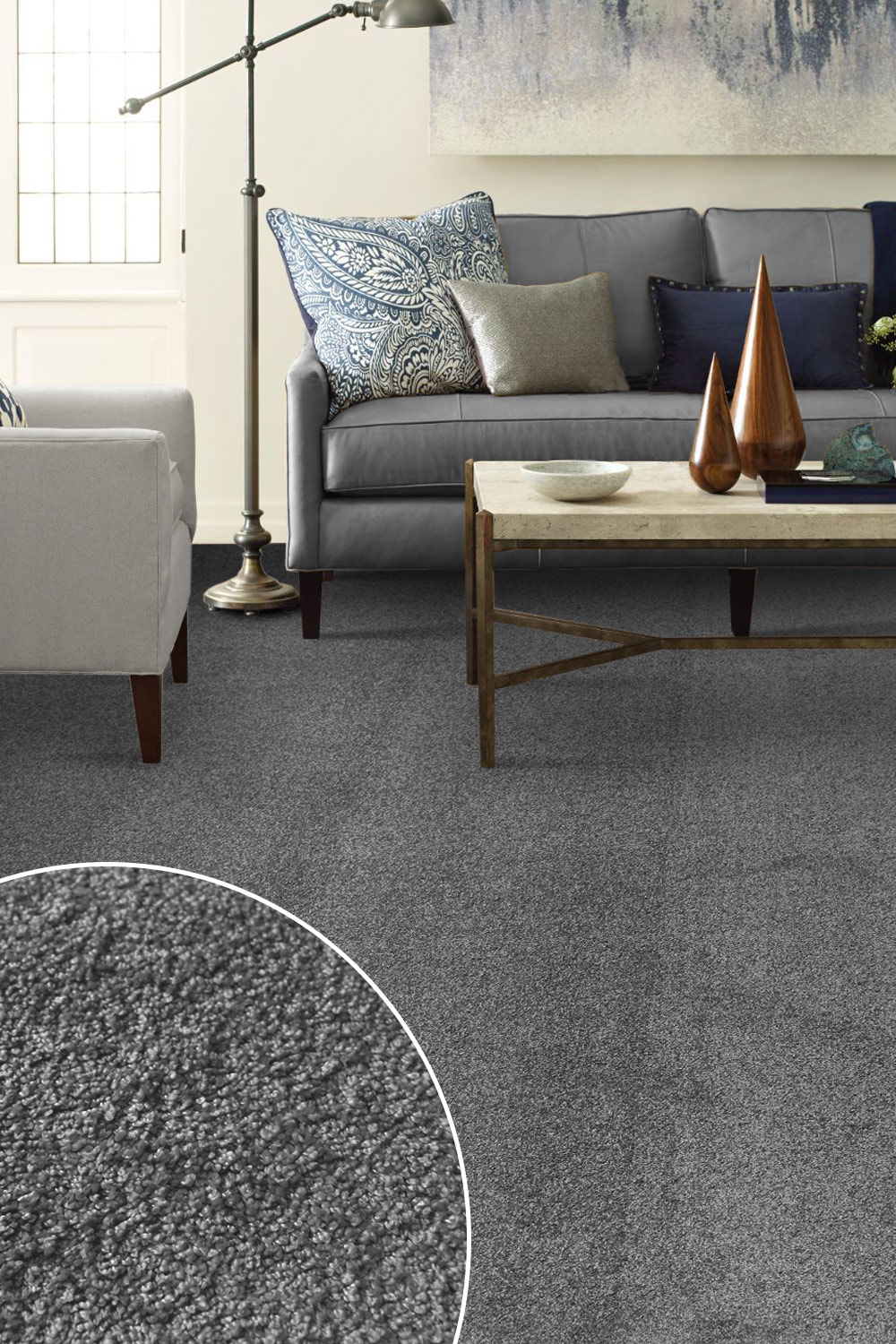 Metrážny koberec PONZA 34183 sivý