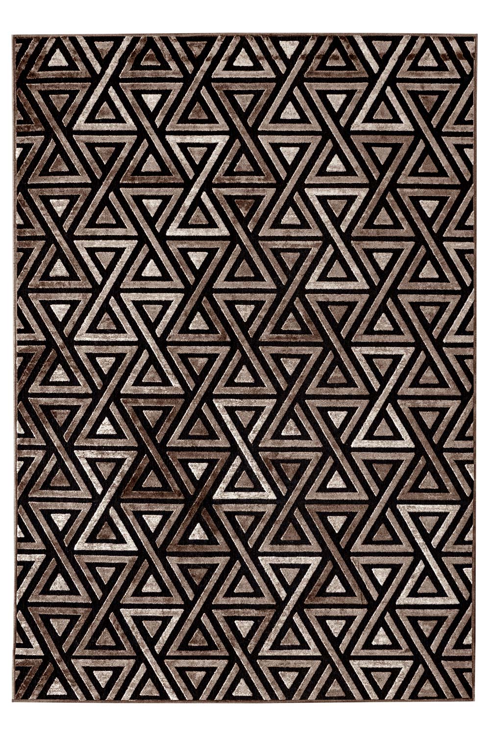 Kusový koberec RAGUSA 2503/80 Brown/Black 68x110 cm