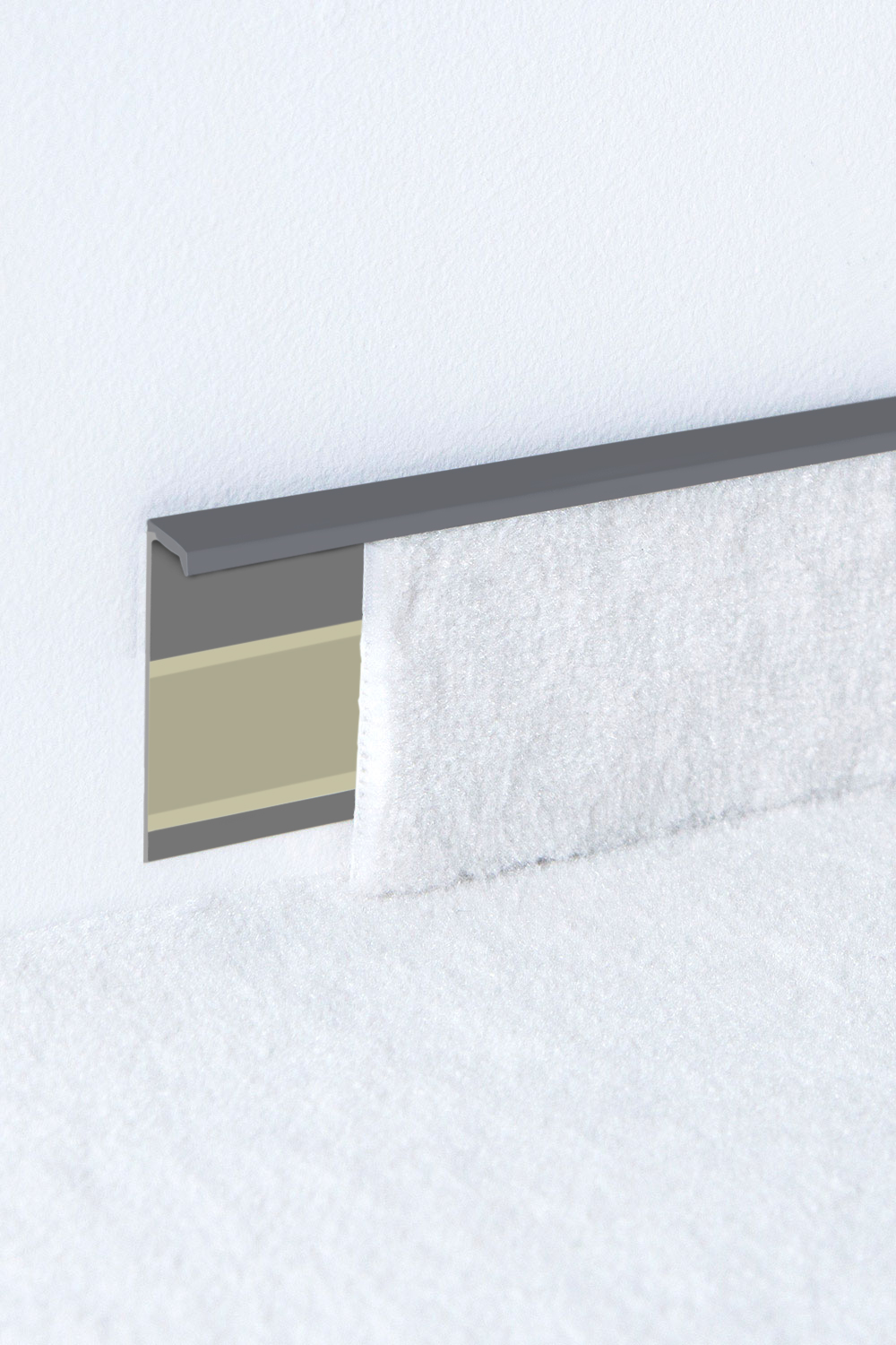 Kobercová lišta Döllken TLE 55 - 0146 Sivá 250 x 5,5 cm