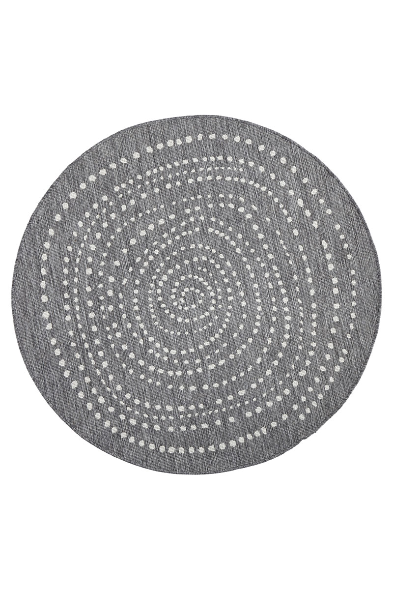 Kusový koberec Northrugs Twin 103112 Grey Cream Ø 200 cm