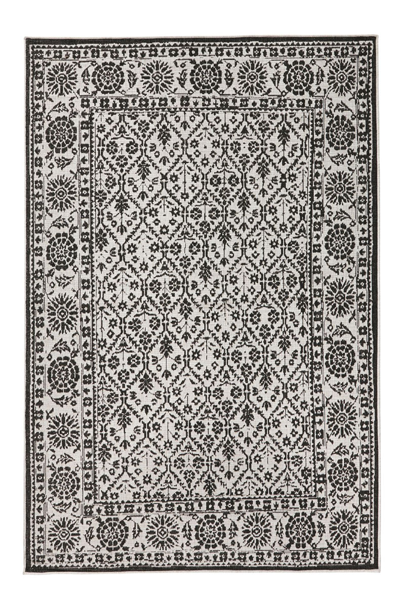 Kusový koberec Northrugs Twin 103113 Black Cream 80x150 cm