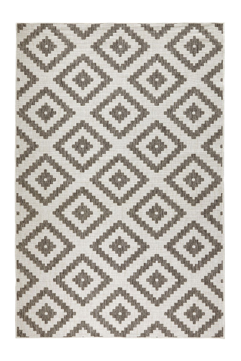Kusový koberec Northrugs Twin 103133 Brown Cream 80x250 cm