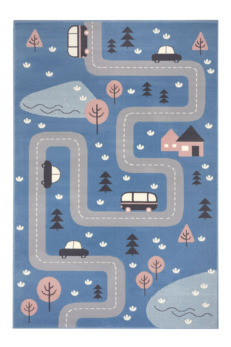 Detský kusový koberec Hanse home Adventures 104536 Sky blue 80x150 cm