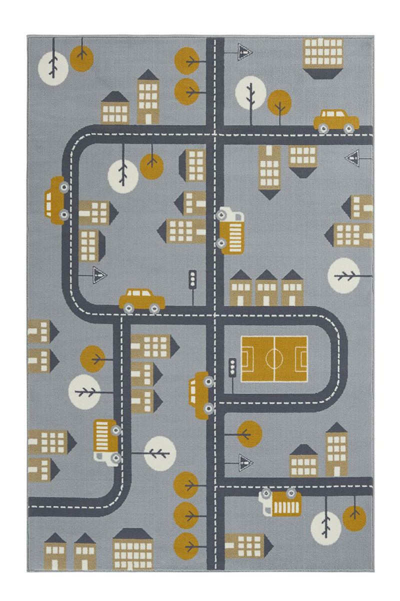 Detský kusový koberec Hanse Home Adventures 104535 Grey Mustard