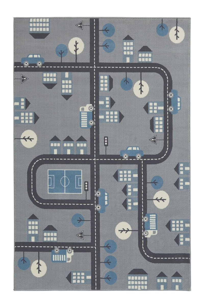 Detský kusový koberec Hanse Home Adventures 105532 Mouse Blue 80x150 cm