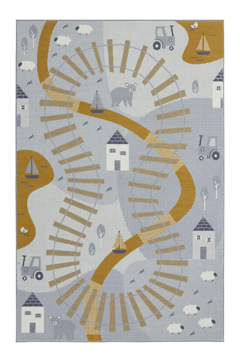 Detský kusový koberec Hanse Home Adventures 105539 Mouse Mustard 80x150 cm