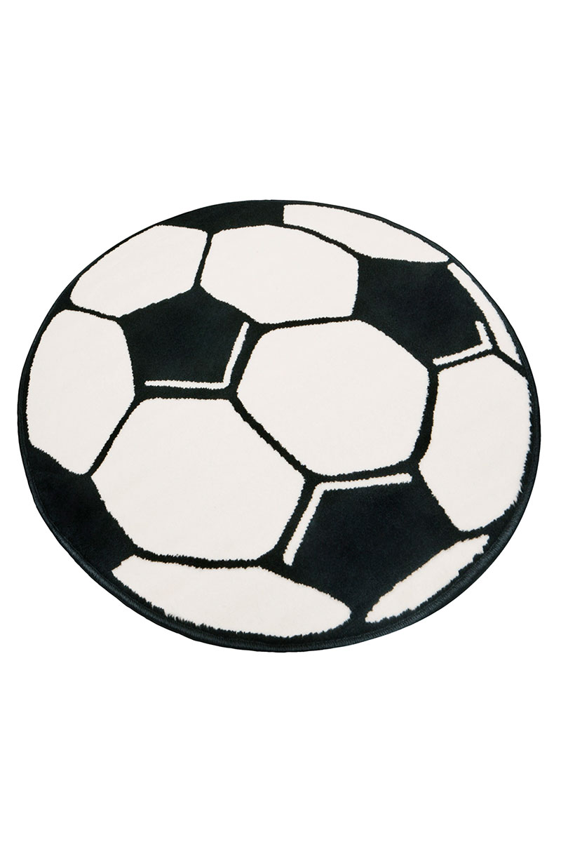 Detský kusový koberec Hanse home Fussball 100015 White Black