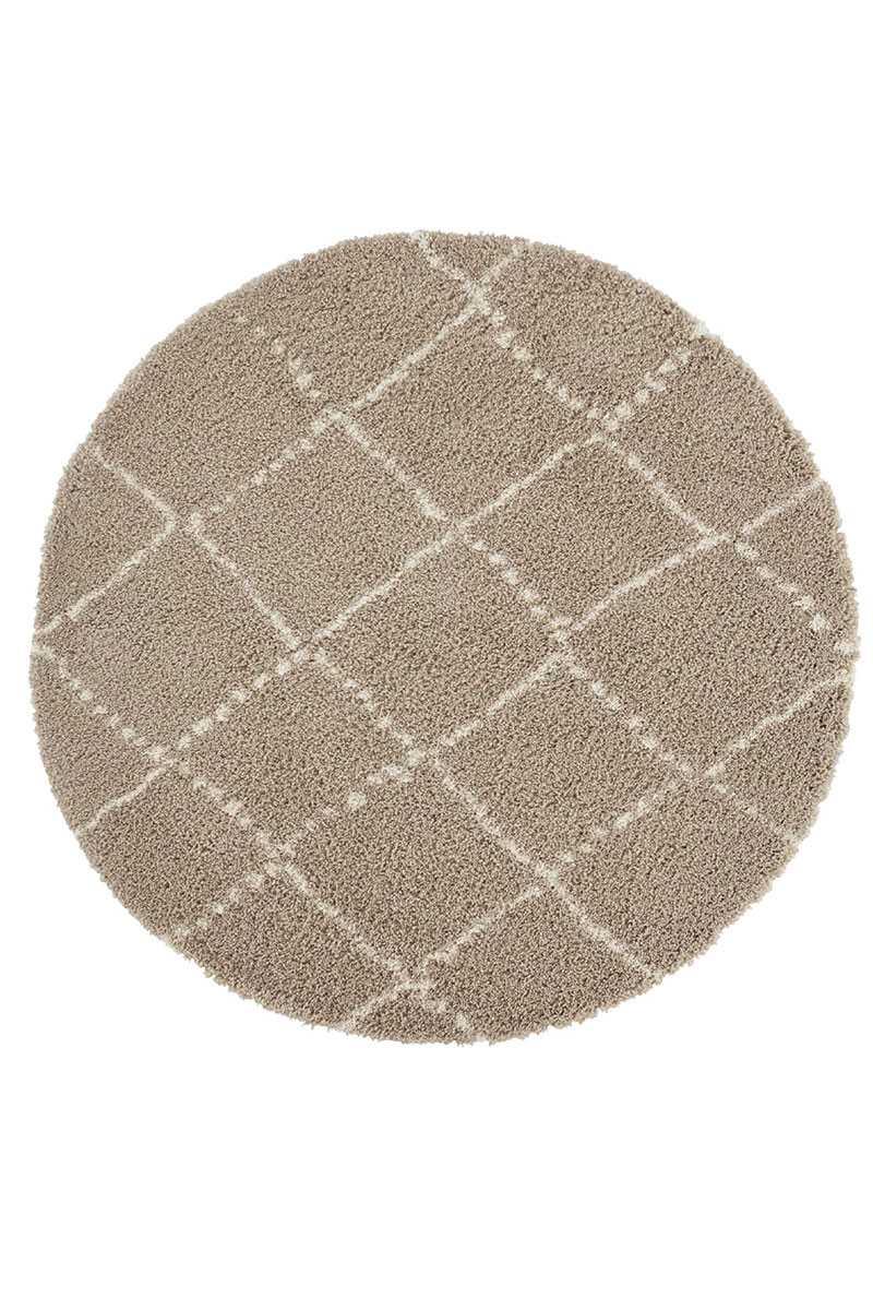 Kusový koberec Mint Rugs Allure 104405 Beige Cream kruh Ø 160 cm