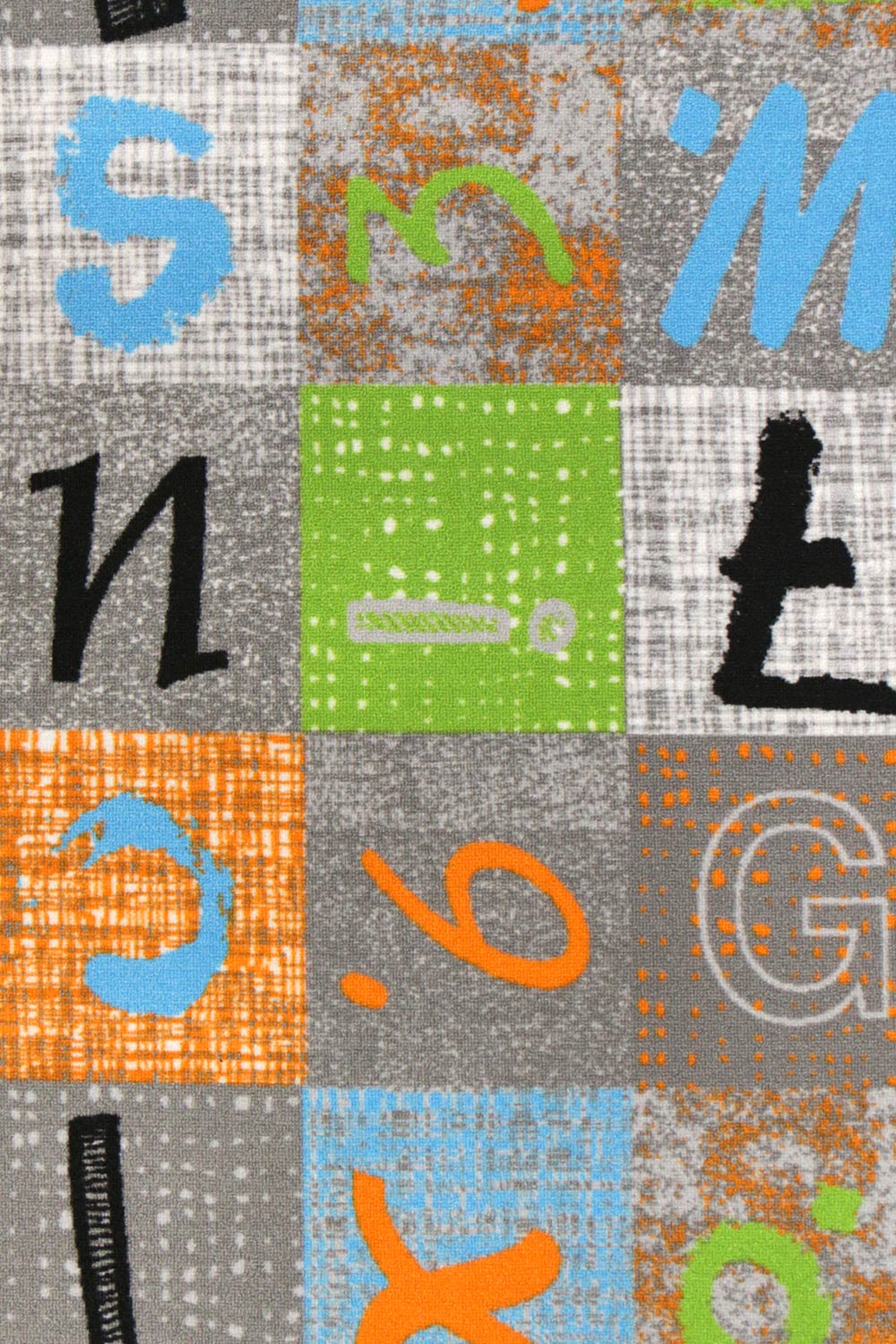 Detský metrážny koberec  Alphabet 212 - Zvyšok 82x400 cm